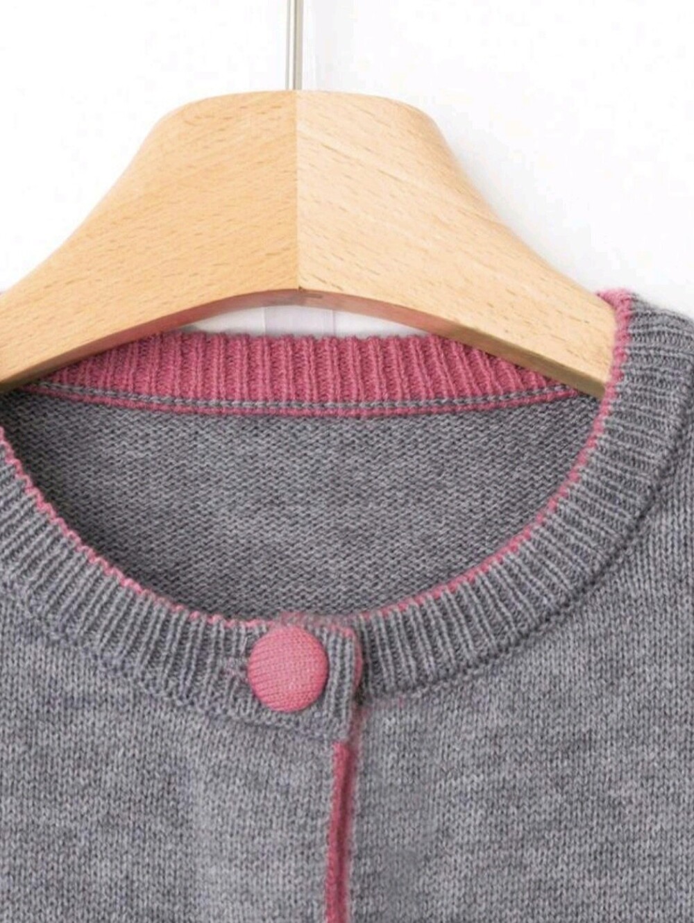 Colorblock Loose Fit Crew Neck Sweater Cardigan Autumn Clothing For Women Office - Picture 3 of 7